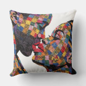 Célébration de l'art du plaid Coussin de jet (Verso)