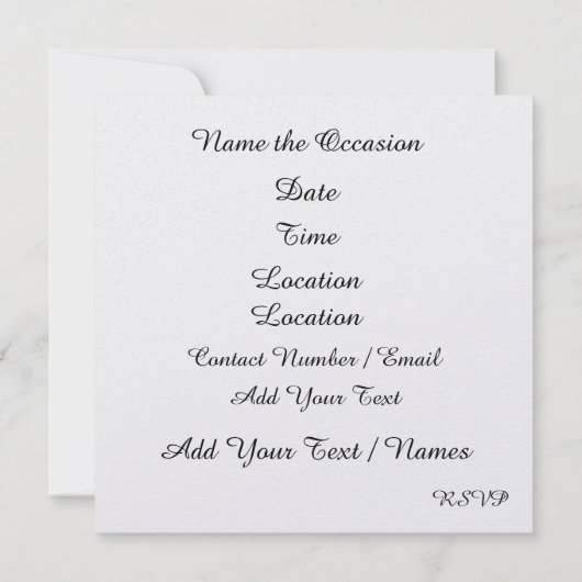 Célébration de l'art pop par l'année Invitation (Dos)