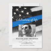 Célébration de Life Cop Photo Memorial Invitation (Devant)