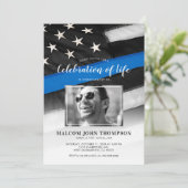 Célébration de Life Cop Photo Memorial Invitation (Debout devant)