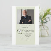 Célébration de Life Dove Photo Invitation (Debout devant)