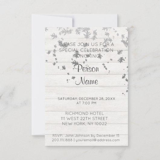 Célébration de Live Invitation Vip Silver (Dos)