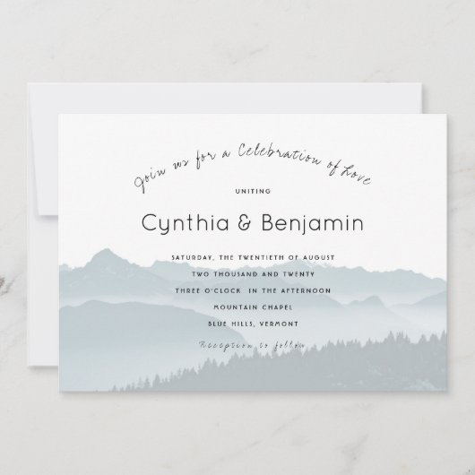 Célébration de Mountain Ridge Invitations de maria (Devant)
