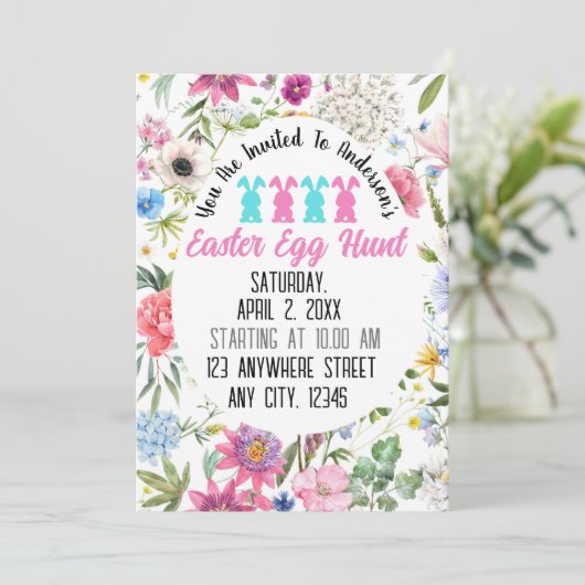 Célébration de Pâques Invitation de la chasse aux (Debout devant)