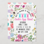 Célébration de Pâques Invitation de la chasse aux  (Devant / Derrière)