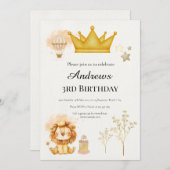 Célébration de Royal Safari | Invitation d'anniver (Devant / Derrière)