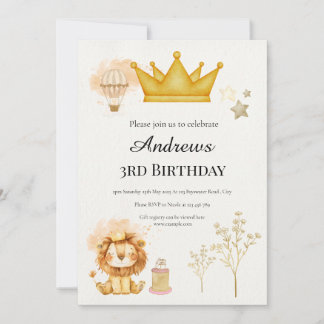Célébration de Royal Safari | Invitation d'anniver