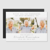 Célébration de sa vie Carte de remerciements moder (Devant / Derrière)