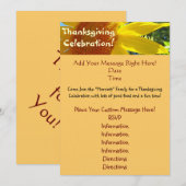Célébration de Thanksgiving ! Invitations Tourneso (Devant / Derrière)