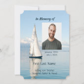Célébration de Vie Invitation Voilier Voilier (Devant)