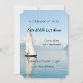 Célébration de Vie Invitation Voilier Voilier (Dos)