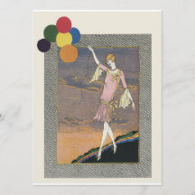 Celebration deco flapper party-uitnodiging