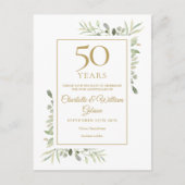 Célébration des 50 ans de mariage Greenery, carte  (Devant)