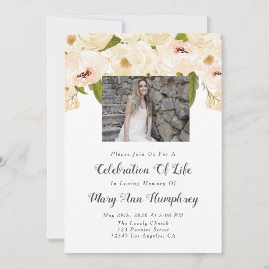 Célébration Des Invitations À Vie, Funérailles (Devant)