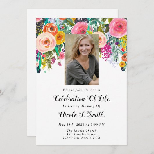 Célébration Des Invitations À Vie, Photo (Devant / Derrière)