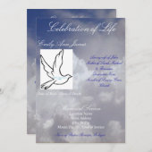 Célébration d'invitation/de programme funèbres de (Devant / Derrière)