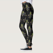 Célébration du Carnaval Mardi Gras Leggings noirs (Gauche)