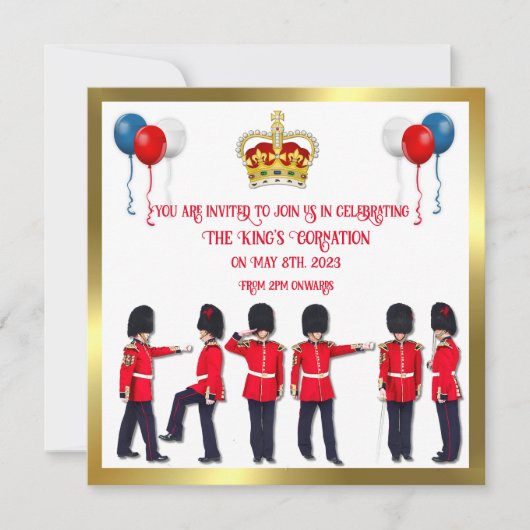 Célébration du couronnement Déjeuner Invitation (Devant)