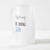 Célébration du GRAND 50 - Mug de verre dépoli (Devant gauche)