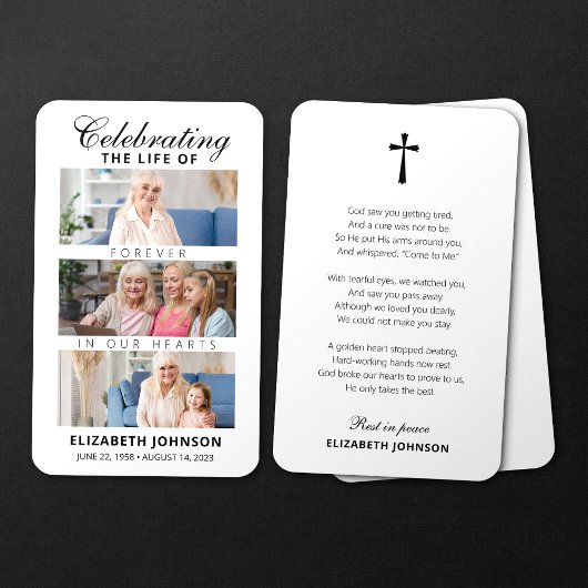 Célébration du mémorial funéraire de vie 3 Carte p