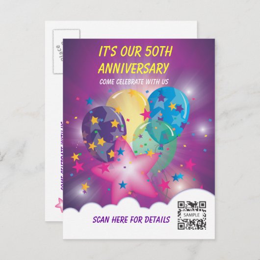 Célébration du Modèle de carte postale (Devant / Derrière)