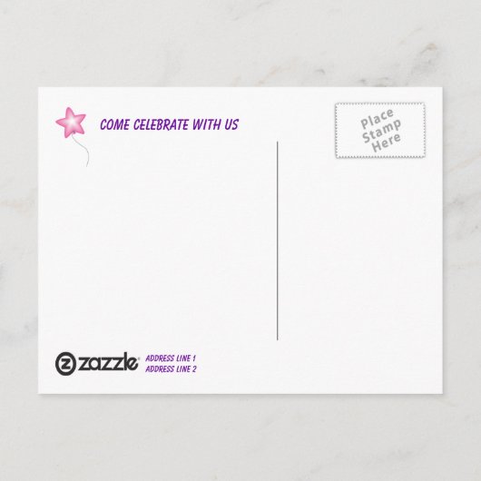 Célébration du Modèle de carte postale (Dos)