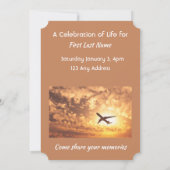 Célébration du pilote d'avion Invitation à vie (Dos)