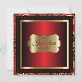 Célébration du Red & Gold Dot Party| Invitations (Devant)