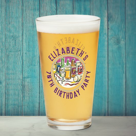 Célébration du verre d'âge 70e anniversaire