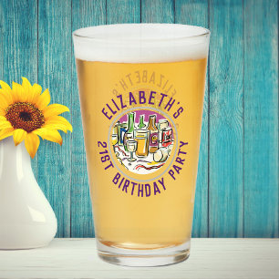 Célébration du verre d'anniversaire de l'âge de 21