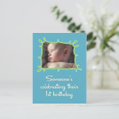 Célébration d'un premier Invitation d'anniversaire (Debout devant)