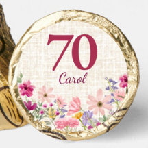 Célébration élégante d'anniversaire 70 ans Fleurs