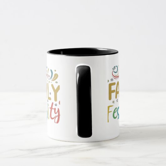 Célébration - "Fête de la famille" Mug multicolore (Poignée)