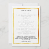 Célébration funéraire blanche du programme photo v (Dos)