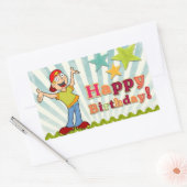 Celebration Happy Birthday Rechthoekige Sticker (Envelop)