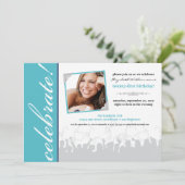 Célébration ! Invitation à la fête d'anniversaire  (Debout devant)