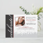 Célébration ! Invitation à la fête d'anniversaire  (Debout devant)