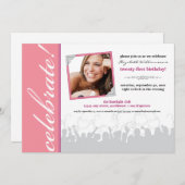 Célébration ! Invitation à la fête d'anniversaire (Devant / Derrière)