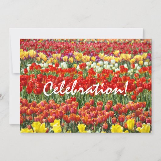 Célébration ! Invitations de fin d'année Fleurs de (Devant)