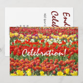 Célébration ! Invitations de fin d'année Fleurs de (Devant / Derrière)