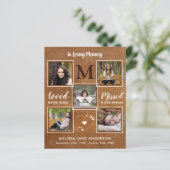 Celebration Life 5 Photo Memorial Merci Cartes (Debout devant)