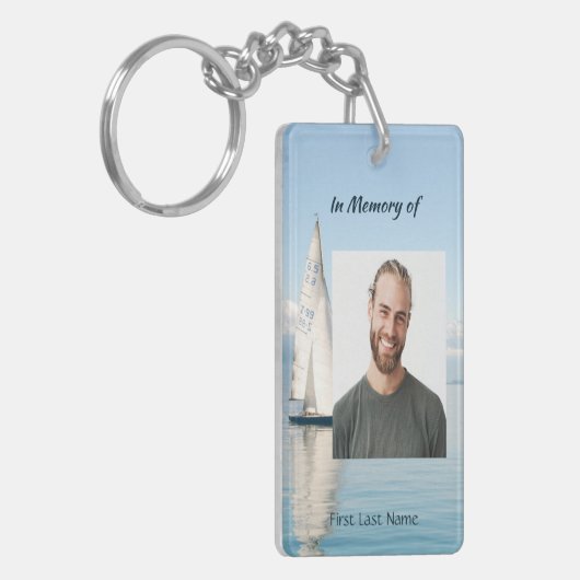 Celebration Life Keepsake Sailor Sailboat Sailing Sleutelhanger (Voorkant Links)