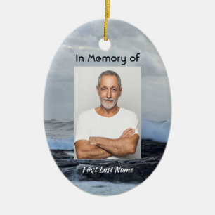 Celebration Life Keepsake Storm Ocean Keramisch Ornament