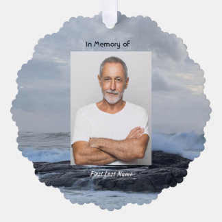 Celebration Life Keepsake Storm Ocean Ornament Kaart