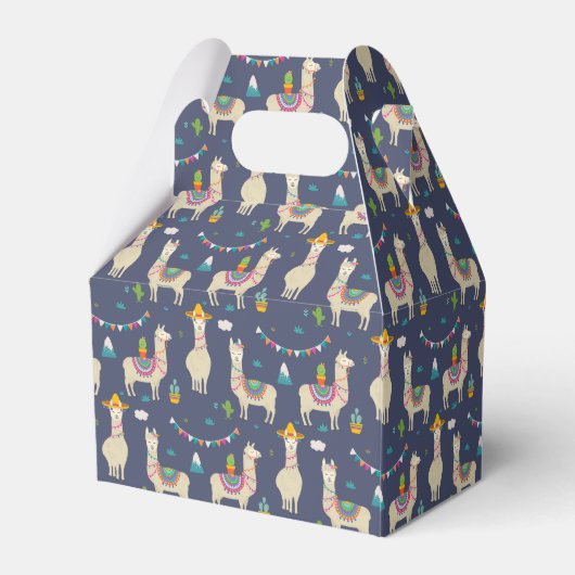 Celebration Llama Pattern Bedankdoosjes (Achterkant)