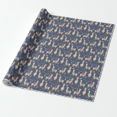 Celebration Llama Pattern Cadeaupapier (Uitgerold)