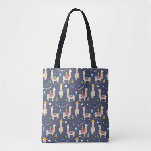 Celebration Llama Pattern Draagtas (Voorkant)