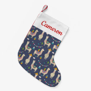 Celebration Llama Pattern Kleine Kerstsok