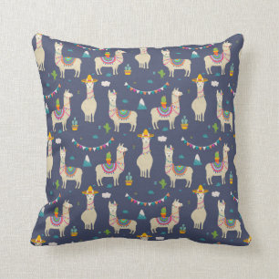 Celebration Llama Pattern Kussen