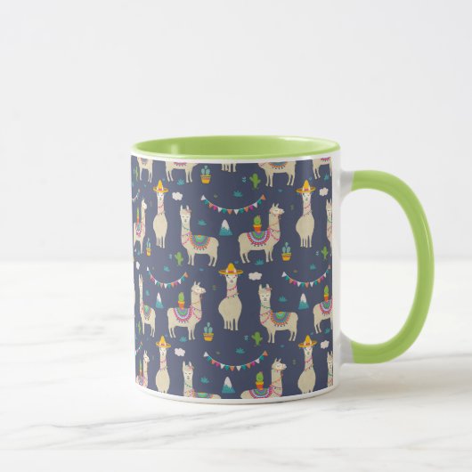 Celebration Llama Pattern Mok (Rechts)
